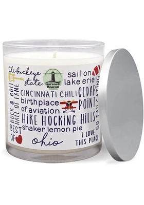 Ohio 10 oz White Candle