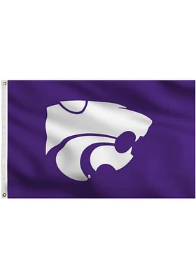 K-State Wildcats 3x5 Grommet Silk Screen Grommet Flag - Purple