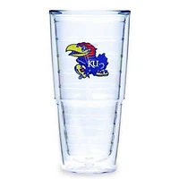 Kansas Jayhawks 24oz Lid Clear Tumbler