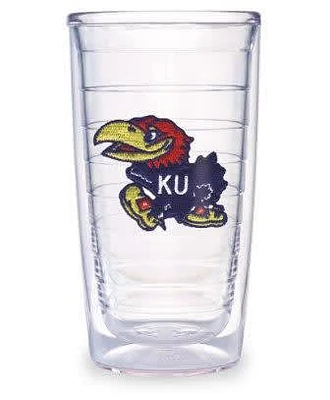 Kansas Jayhawks 16oz Lid Clear Tumbler