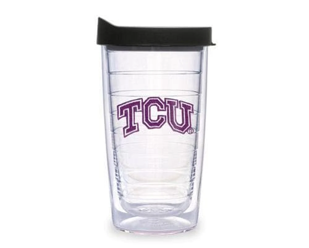 TCU Horned Frogs 16oz Clear Lid Tumbler