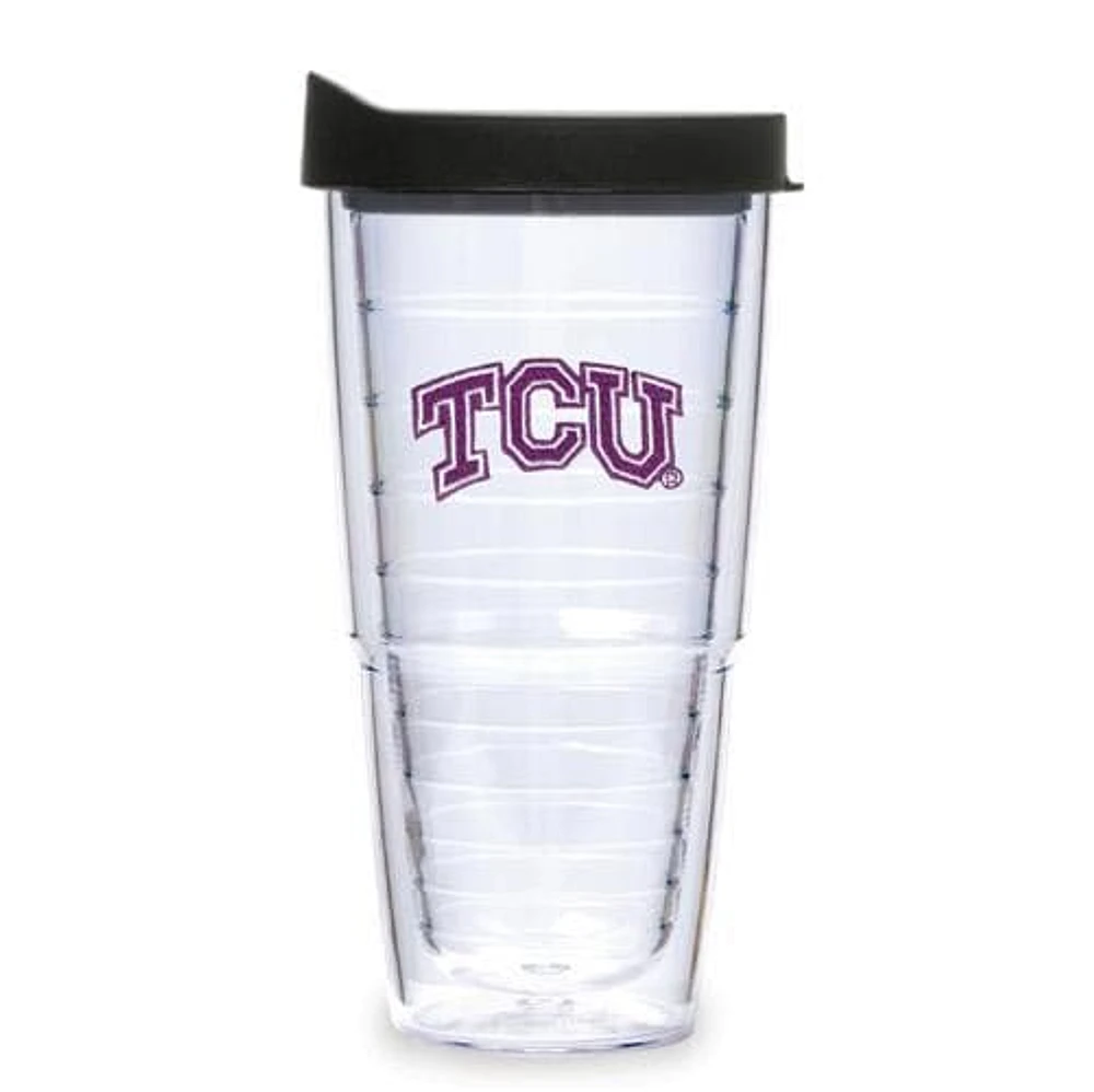 TCU Horned Frogs 24oz Clear Lid Tumbler - Black