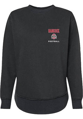 Jordan Hancock  Rally Ohio State Buckeyes Womens Black NIL Embroidered Crew Sweatshirt