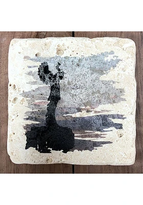 Wichita Keeper of the Plains 4x4 Coaster - Grey