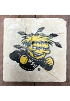 Wichita State Shockers Primary Logo 4x4 Coaster - Yellow
