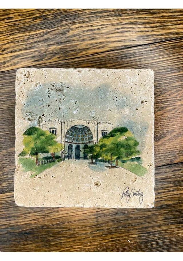 Ohio State Buckeyes Horseshoe Stadium 4x4 Stone Coaster