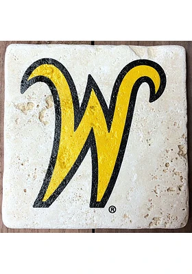 Wichita State Shockers Secondary Logo 4x4 Coaster - Yellow