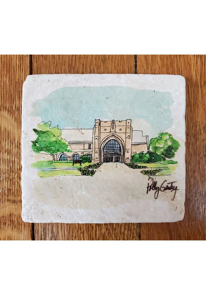 Notre Dame Fighting Irish Eck Polly 4x4 Stone Coaster - White