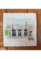 Notre Dame Fighting Irish Knute Ent Polly 4x4 Stone Coaster - White