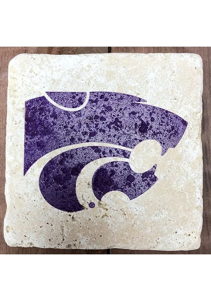 K-State Wildcats Primary Logo 4x4 Coaster