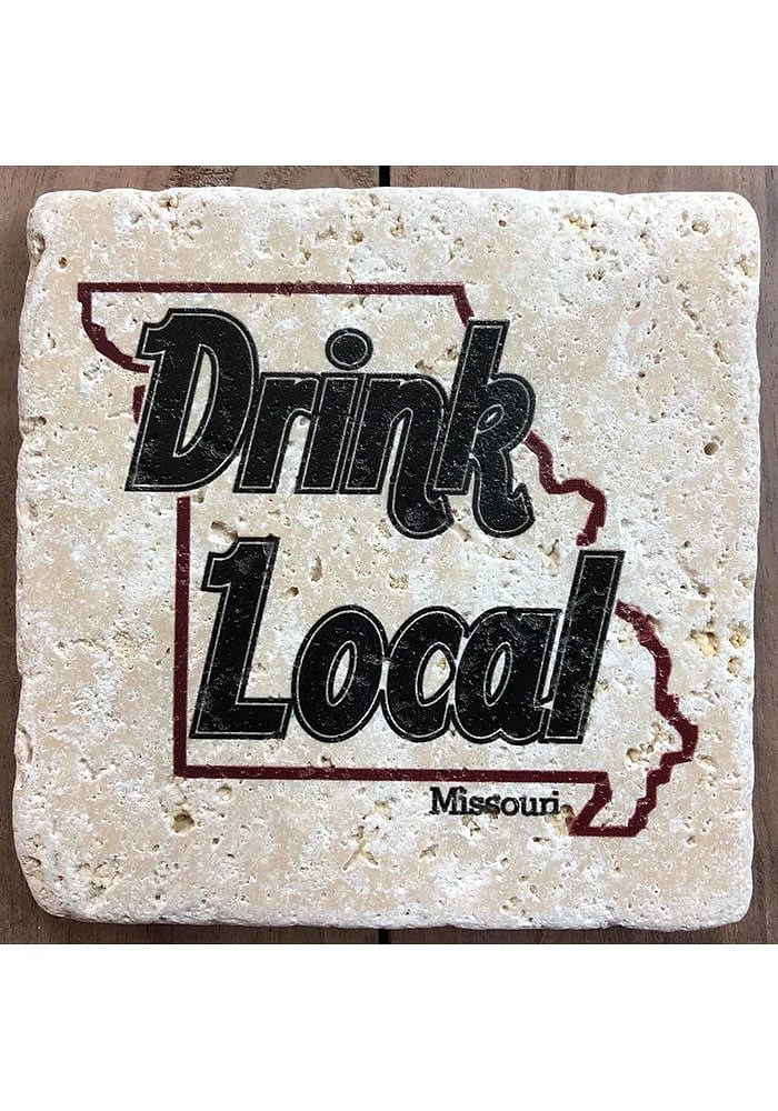 Missouri Drink Local 4x4 Coaster - Black