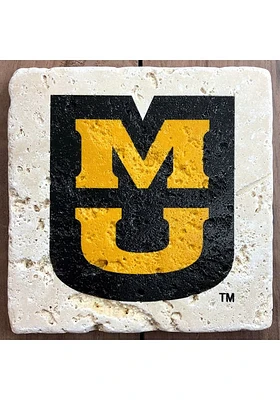 Missouri Tigers MU Alternate Logo 4x4 Coaster - Gold