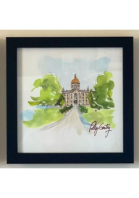 Notre Dame Fighting Irish Watercolor Design Wall Art