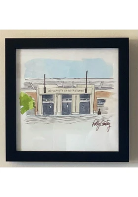 Notre Dame Fighting Irish Watercolor Logo Wall Art