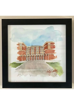 Oklahoma State Cowboys Watercolor Design Wall Art