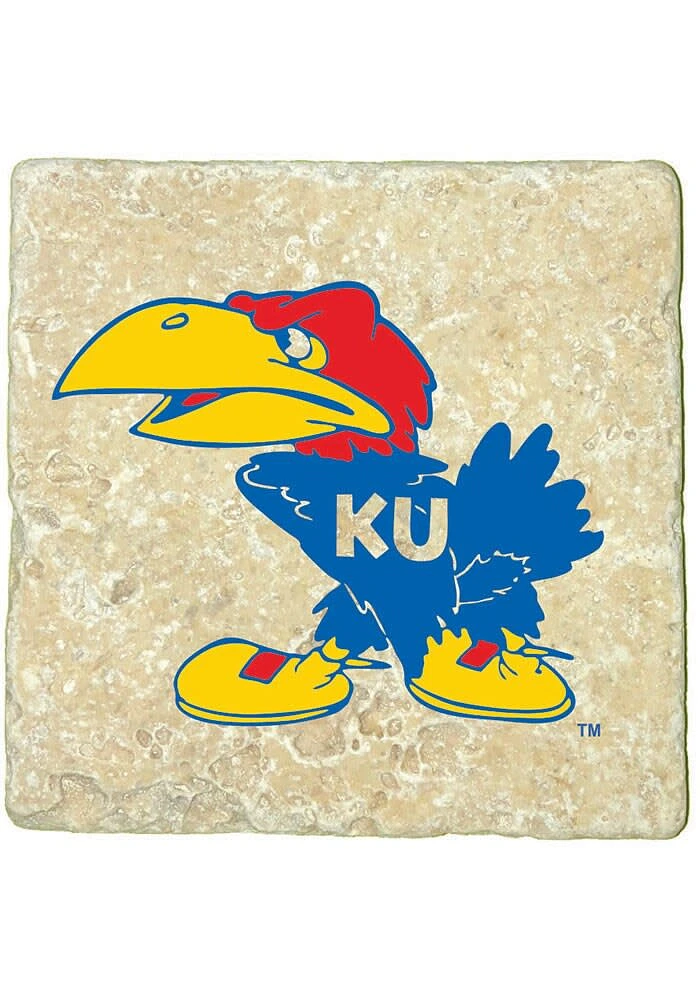 Kansas Jayhawks Logo 4x4 Coaster