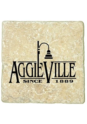 Aggieville Lamp 4x4 Coaster - Black