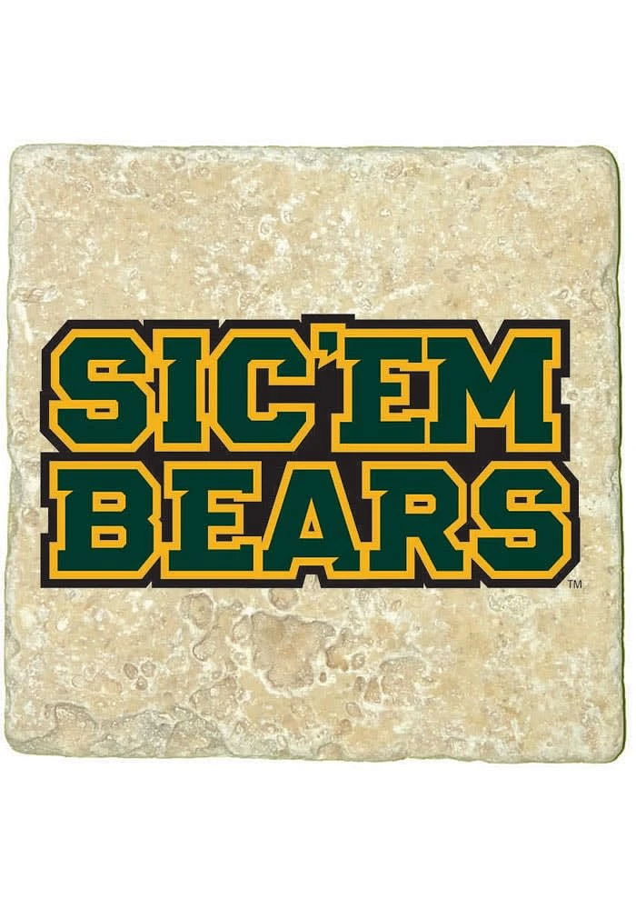 Baylor Bears Sicem Bears 4x4 Coaster - Green