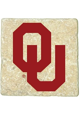 Oklahoma Sooners Logo 4x4 Coaster - Red