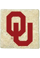 Oklahoma Sooners Logo 4x4 Coaster - Red