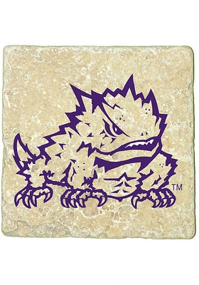 TCU Horned Frogs Mascot 4x4 Coaster - Purple