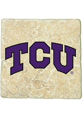 TCU Horned Frogs Logo 4x4 Coaster - Purple
