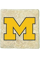 Michigan Wolverines Secondary Logo 4x4 Coaster - Gold