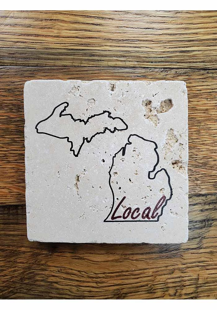 Michigan Local 4x4 Coaster - Black