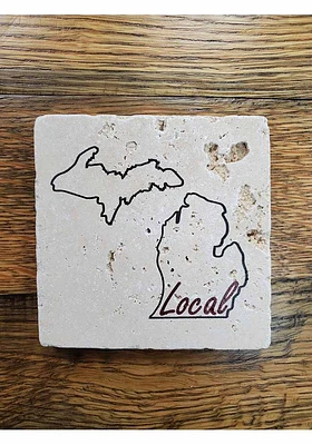 Michigan Local 4x4 Coaster - Black
