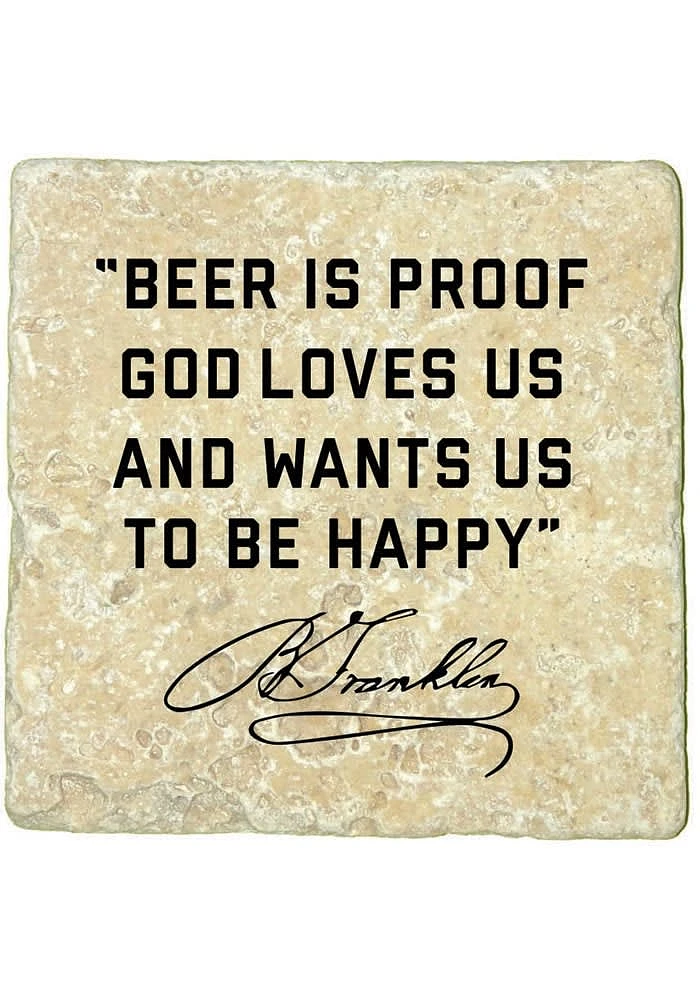Philadelphia Beer Quote 4x4 Coaster - Black