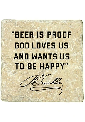 Philadelphia Beer Quote 4x4 Coaster - Black