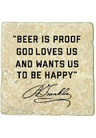 Philadelphia Beer Quote 4x4 Coaster - Black