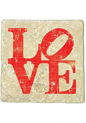 Philadelphia Love 4x4 Coaster - Red