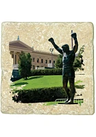 Philadelphia Rocky Statue 4x4 Coaster - Green