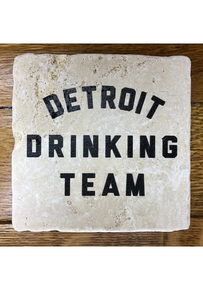 Detroit Detroit Drinking Team 4x4 Coaster - Black