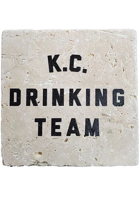 Kansas City KC Drinking Team 4x4 Coaster - Black