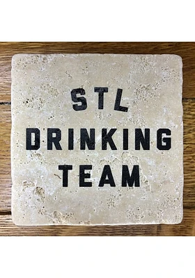 St Louis STL Drinking Team 4x4 Coaster - Black
