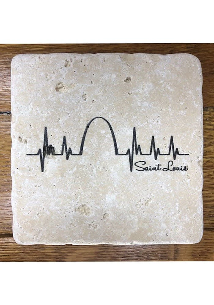 St Louis STL Heartbeat 4x4 Coaster - Black