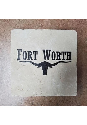 Dallas Ft Worth Fort Worth 4x4 Coaster - Black