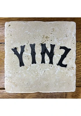 Pittsburgh YINZ 4x4 Coaster - Black