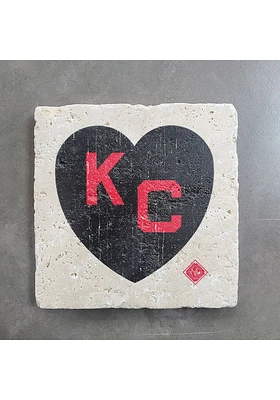 Kansas City Monarchs KC Heart 4x4 Coaster