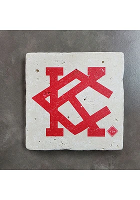 Kansas City Monarchs KC Monarchs logo 4x4 coaster Coaster - Red