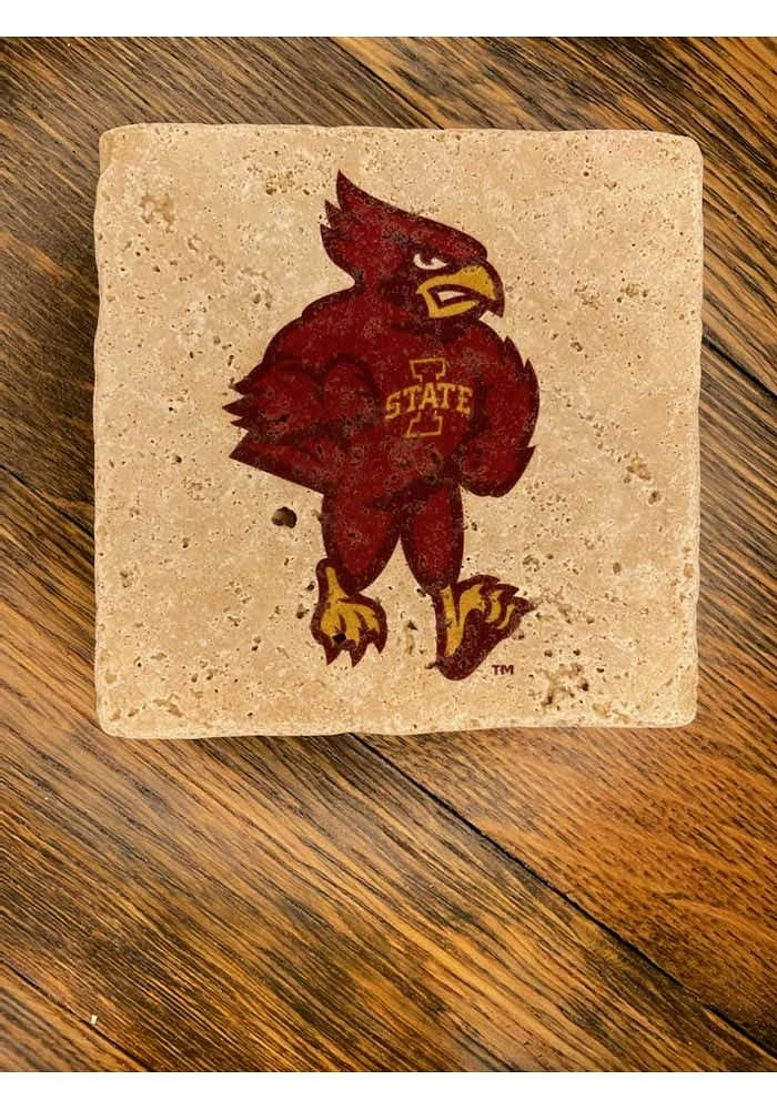 Iowa State Cyclones Mascot 4x4 Coaster - Red