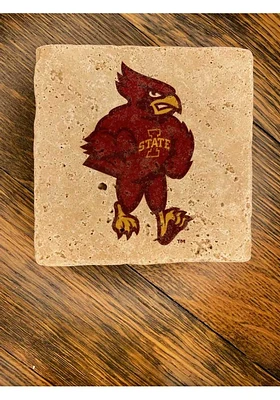 Iowa State Cyclones Mascot 4x4 Coaster - Red