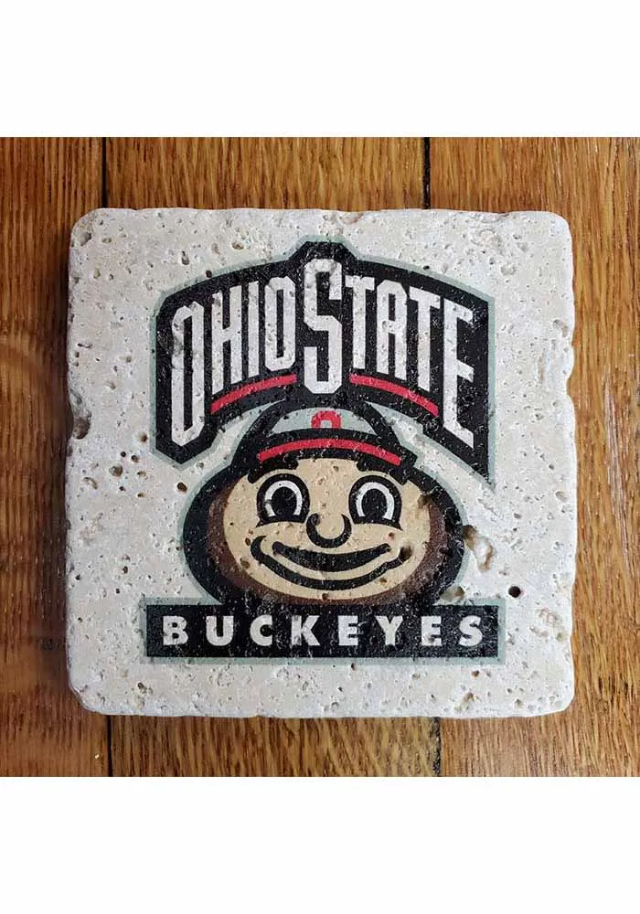 Ohio State Buckeyes Ohio State Brutus 4x4 Coaster - Black