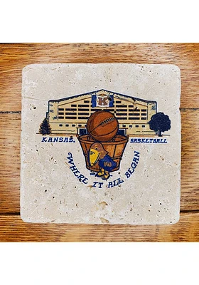 Kansas Jayhawks KU Where It All Began Coaster - Blue