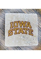 Iowa State Cyclones Stacked Text 4x4 Coaster - Red