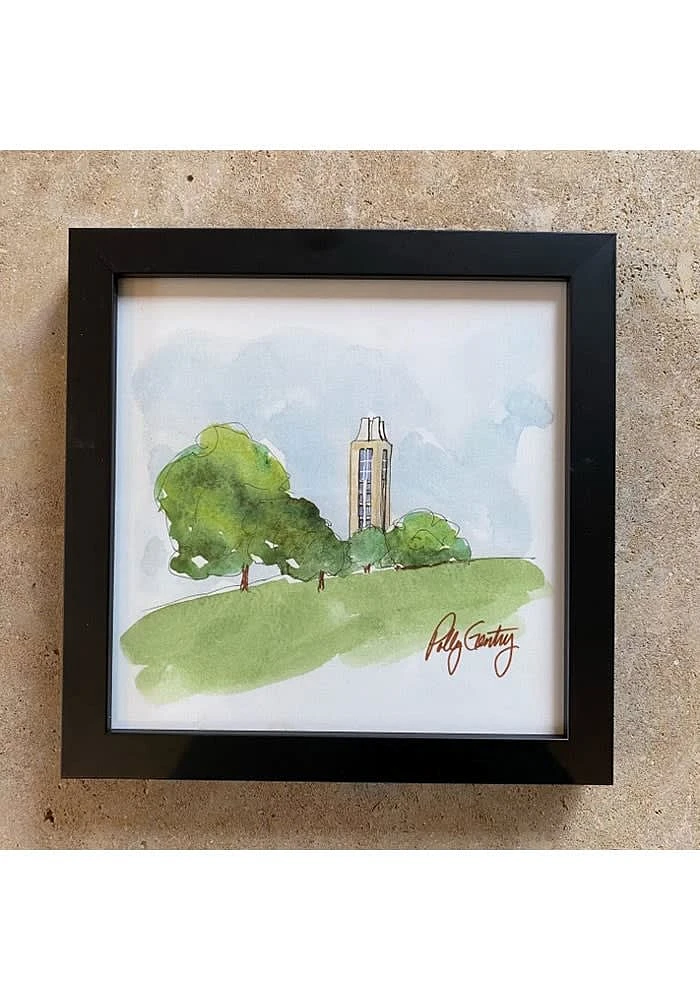 Kansas Jayhawks watercolor art Graphic Wall Art - Green