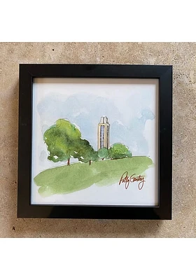 Kansas Jayhawks watercolor art Graphic Wall Art - Green