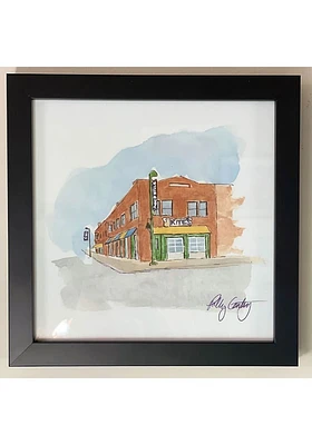 K-State Wildcats watercolor art Wall Art - Yellow